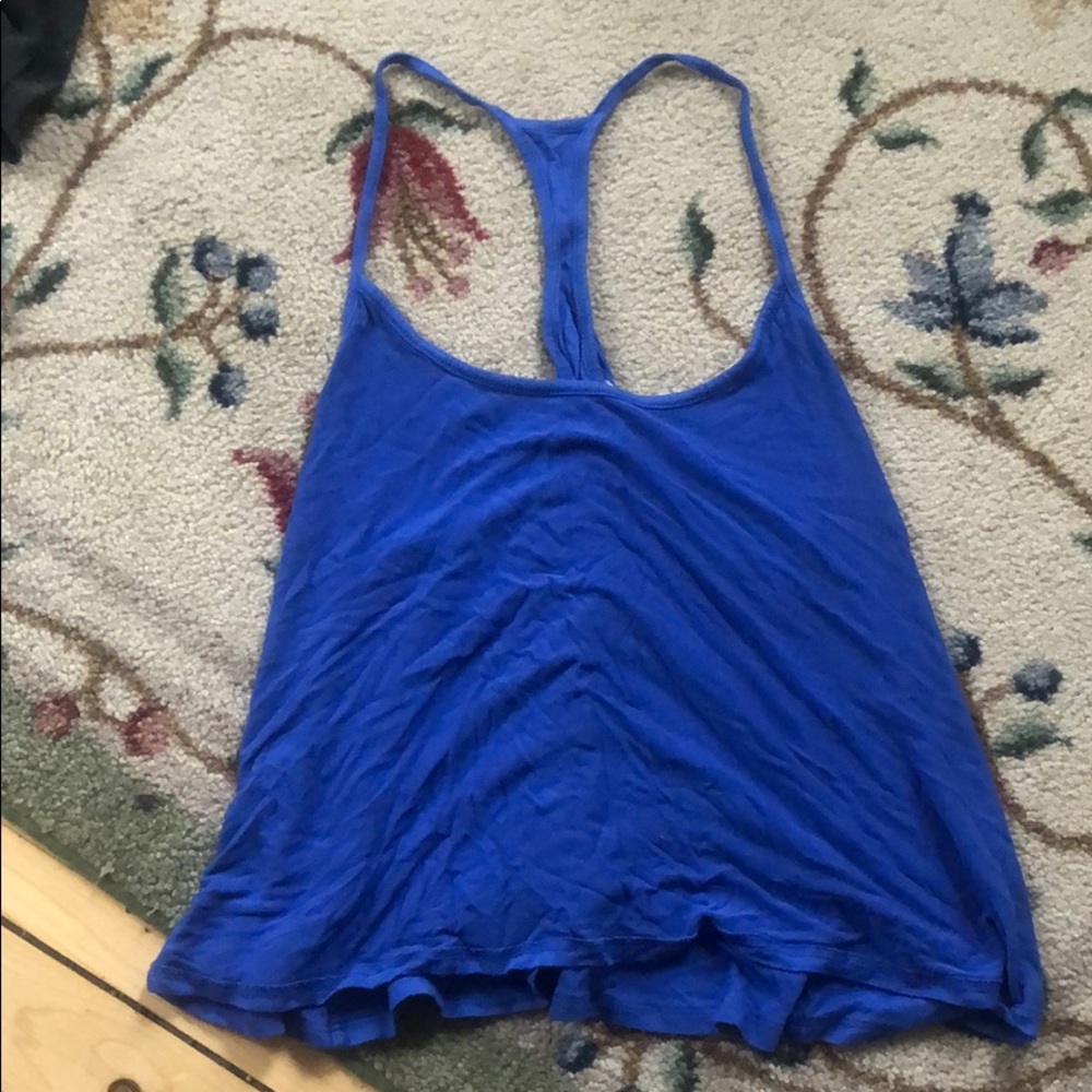 Blue Racerback Tank Top